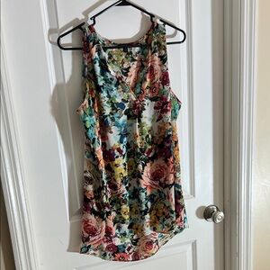 Chiffon Floral Sleeveless Women's Top